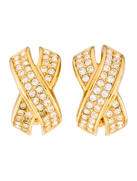 yellow topaz chr dior clip on earrings|christian dior earrings for sale.